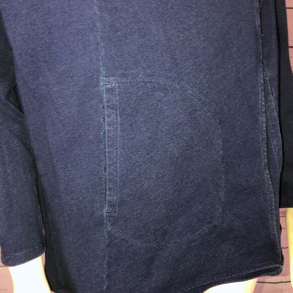 NWT J. Jill Pure Jill Soft & Light Indigo Knit Draped Hooded Jacket size small - Picture 11 of 12